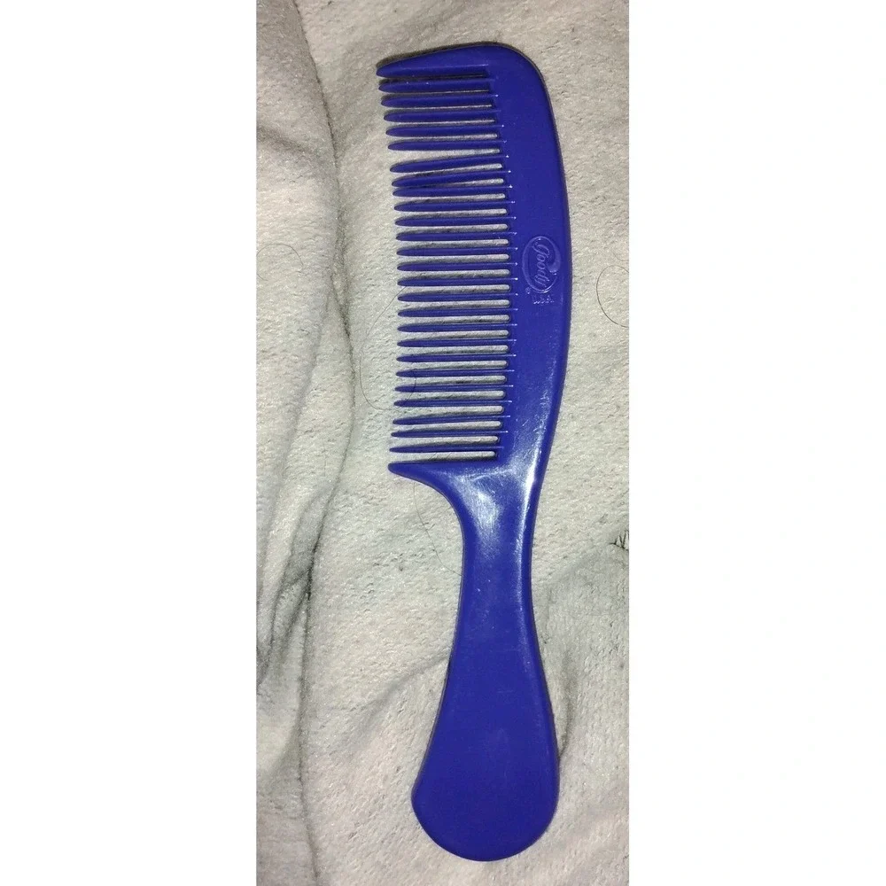 Vintage GOODY Pocket‎ Hip Comb w/ Handle Dark Blue 6 1/2